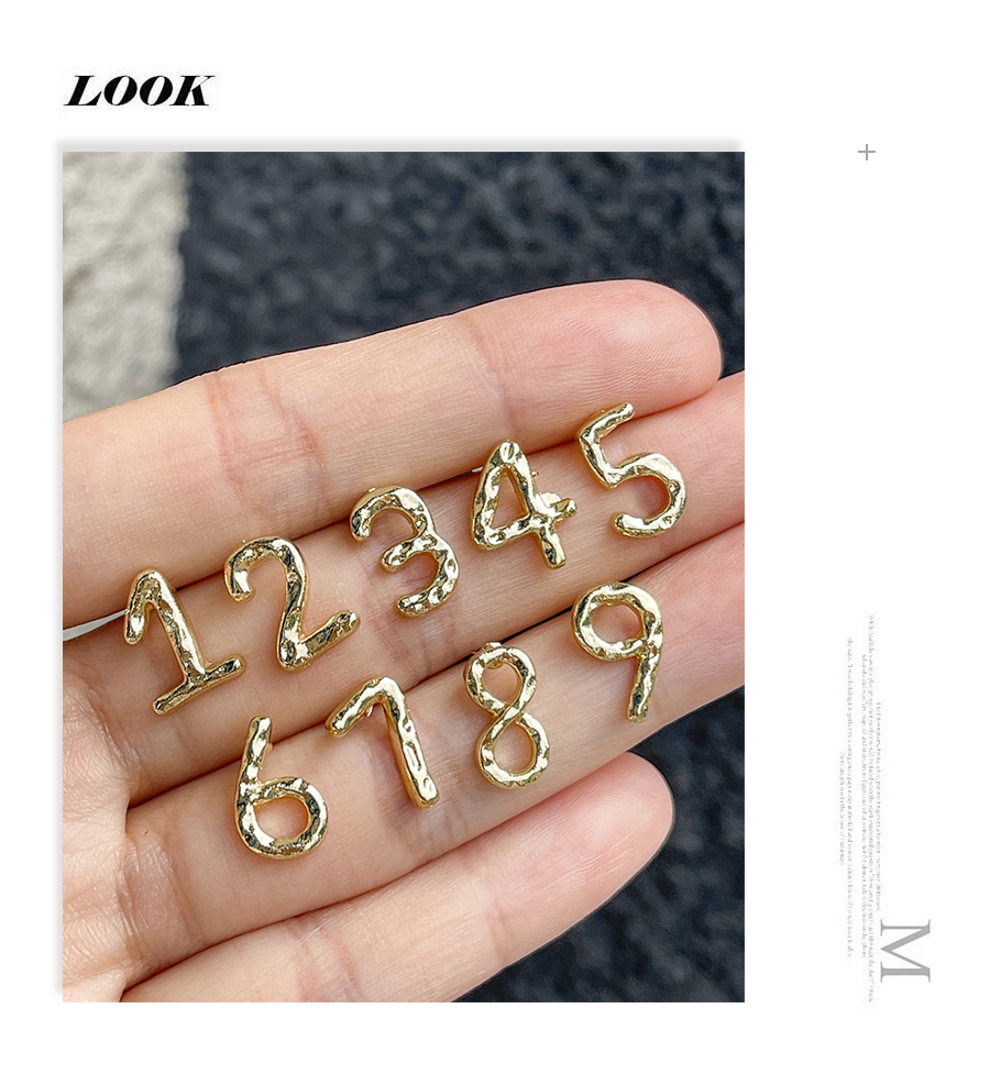 Fashion Silver Alloy Digital Stud Earrings Set,Jewelry Sets