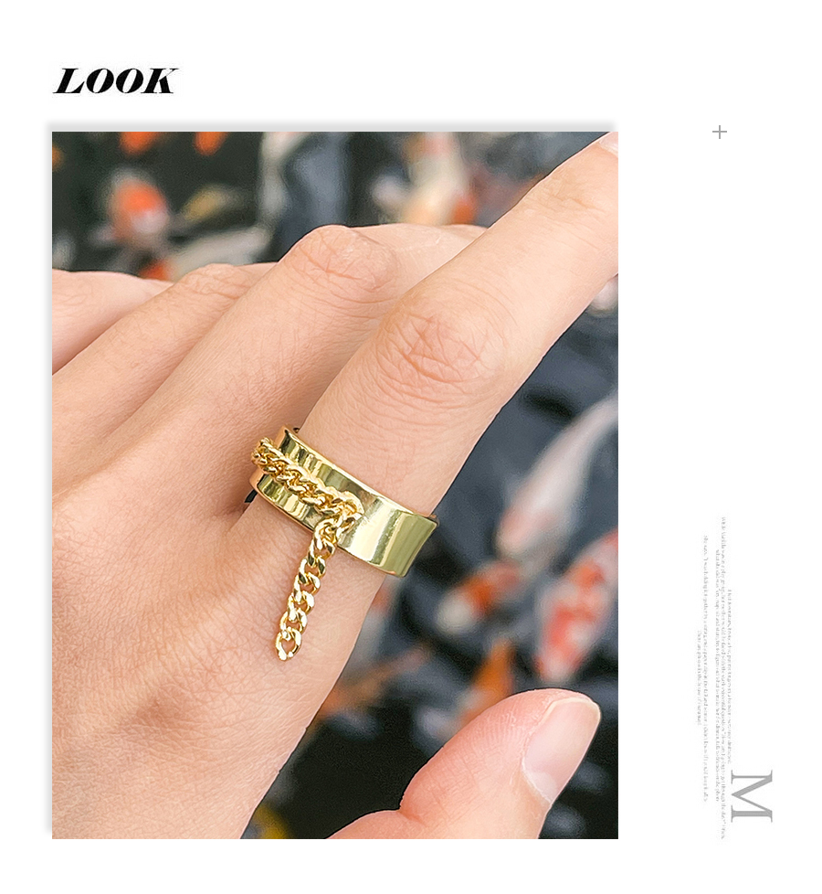 Fashion Gold Copper Chain Ring,Rings