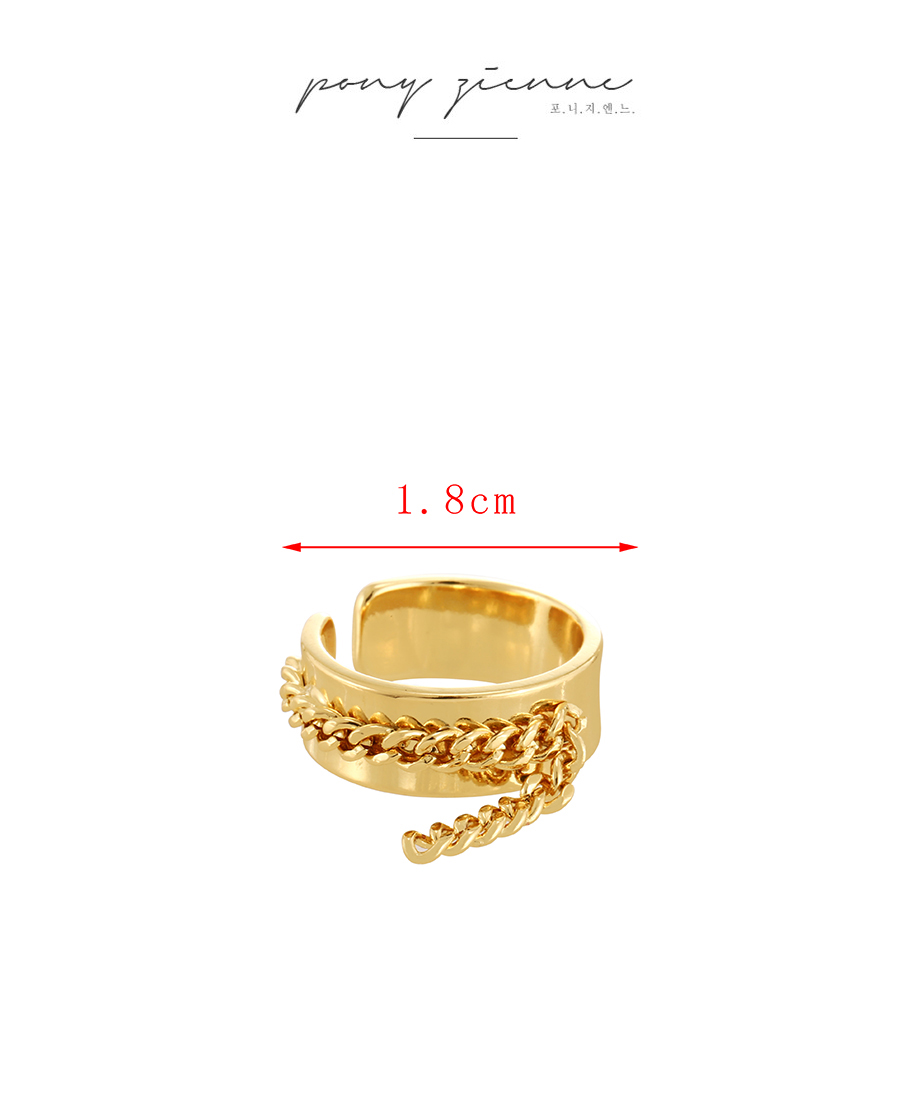 Fashion Gold Copper Chain Ring,Rings