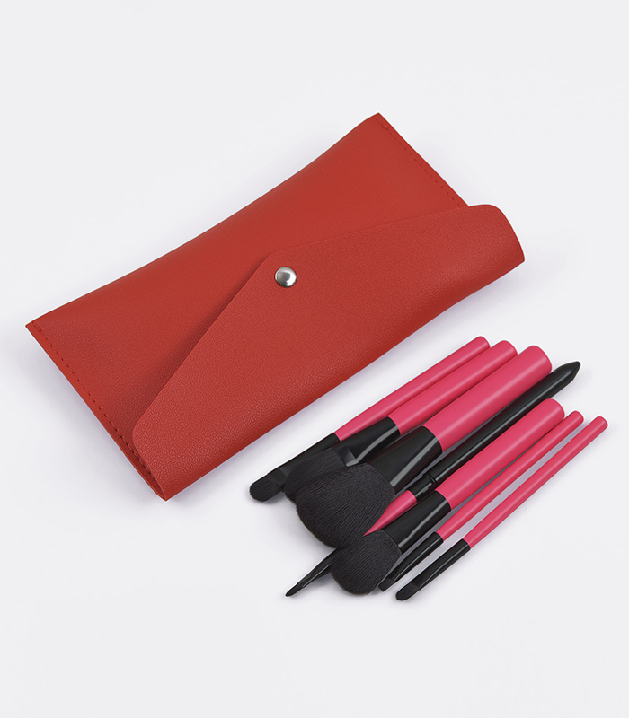 Fashion Red 7 Rose Red Classic Explosion Leather Bag Set,Beauty tools