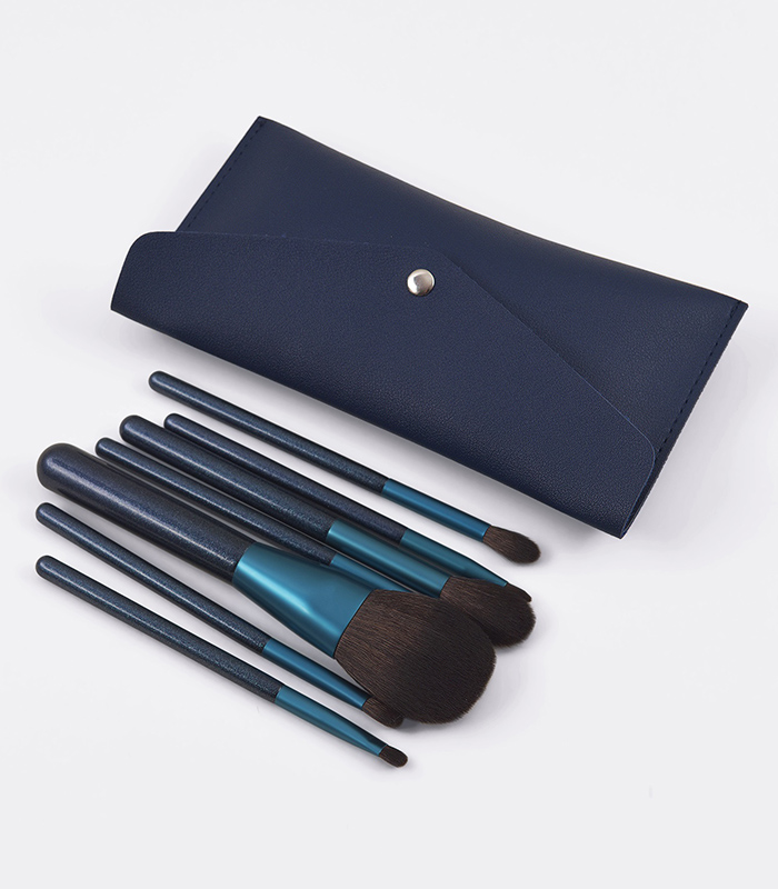 Fashion Blue 7 Sapphire Blue Classic Explosion Makeup Brushes,Beauty tools