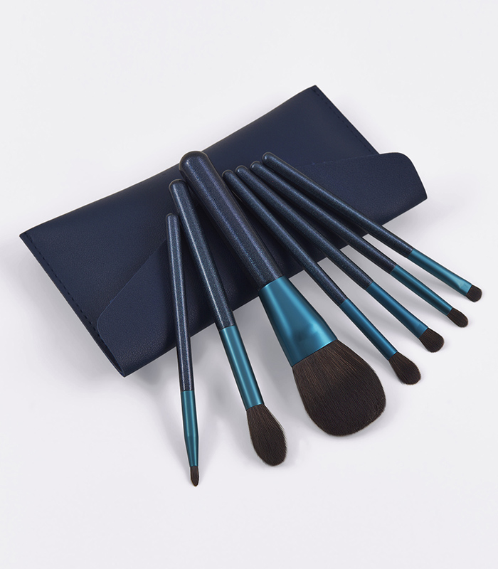 Fashion Blue 7 Sapphire Blue Classic Explosion Makeup Brushes,Beauty tools