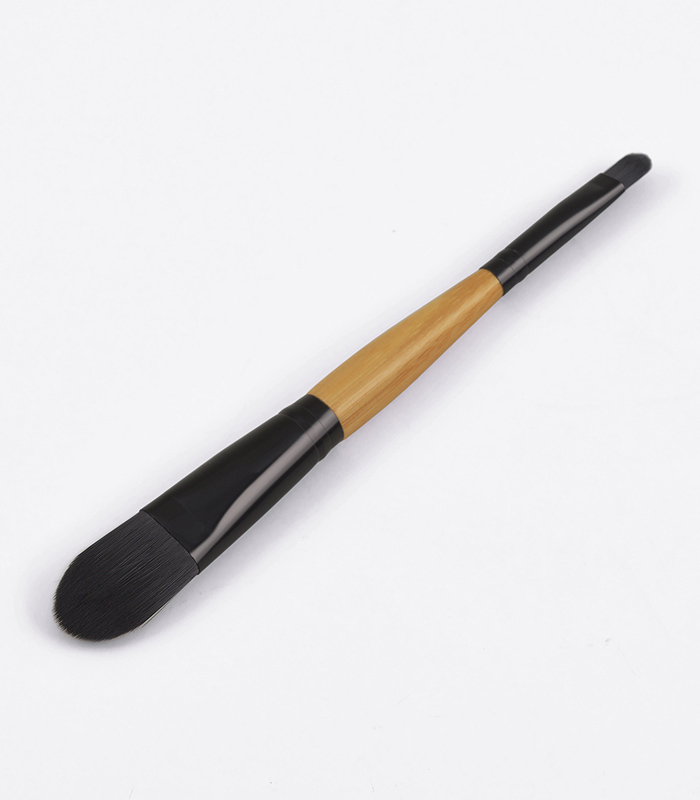 Fashion Black Single Brown Double Ended Classic Design Multifunctional Foundation Brush,Beauty tools
