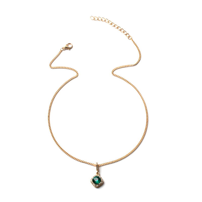 Fashion Gold Alloy Diamond Geometric Necklace,Pendants