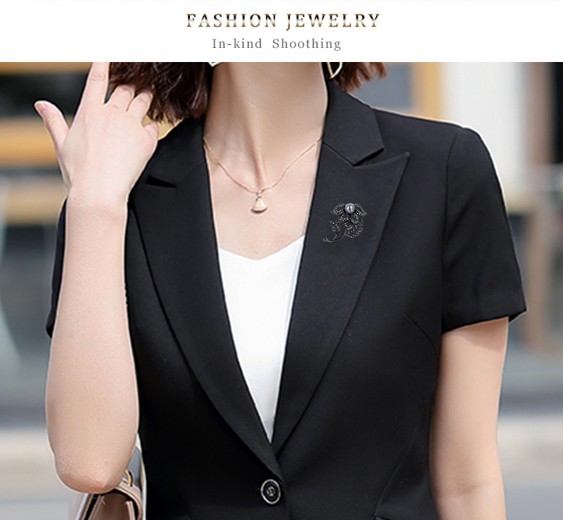 Fashion Color New Temperament Diamond-studded Pearl Brooch,Korean Brooches