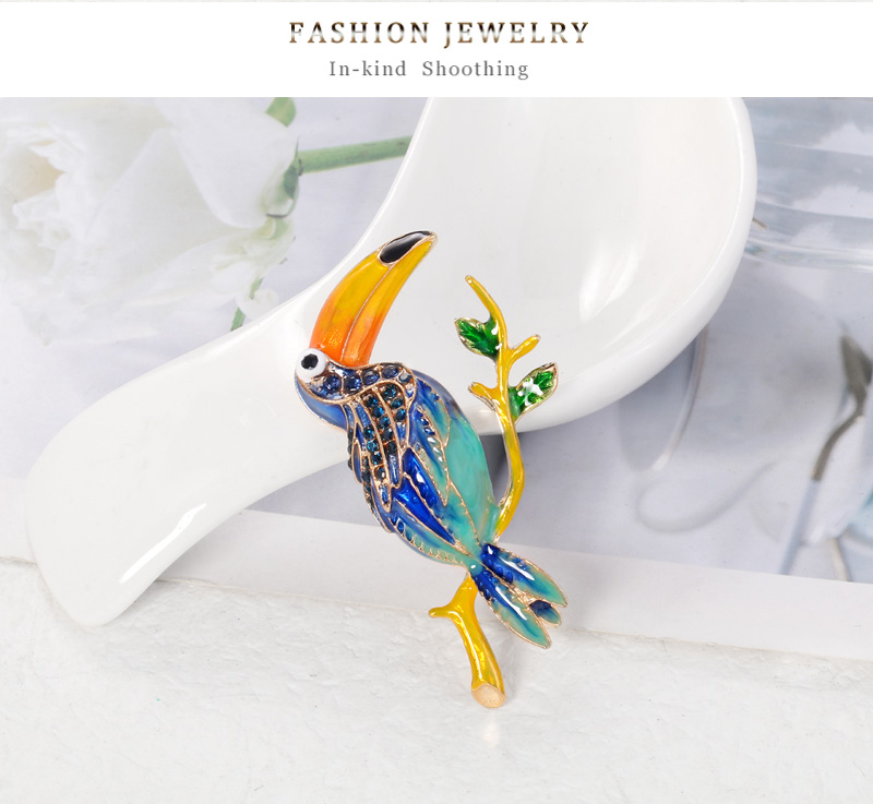 Fashion Color New Personalized Animal Woodpecker Brooch,Korean Brooches
