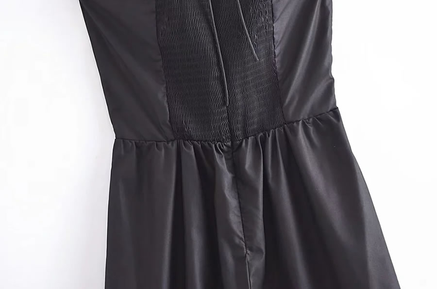 Fashion Black Halterneck Lace-up Dress,Long Dress