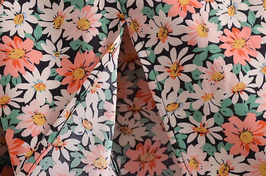 Fashion Printing Woven Floral Slip Dress,Long Dress
