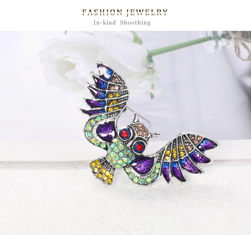 Fashion Color New Personalized Diamond Owl Brooch,Korean Brooches