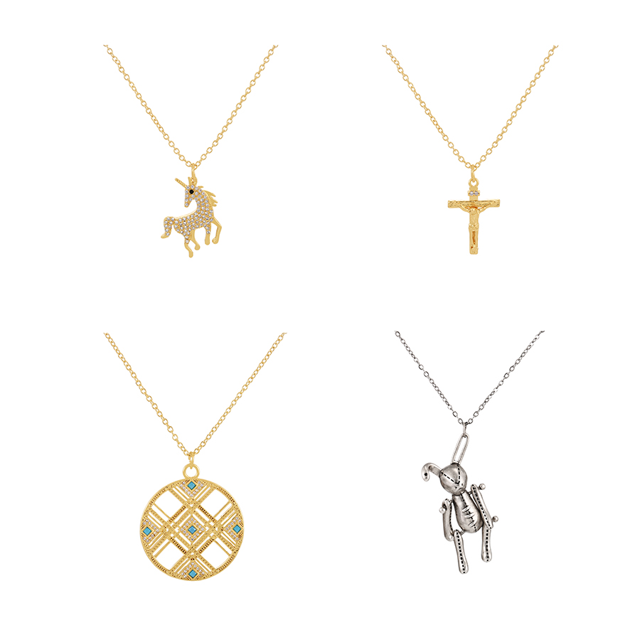 Fashion Silver Copper Rabbit Pendant Necklace,Necklaces