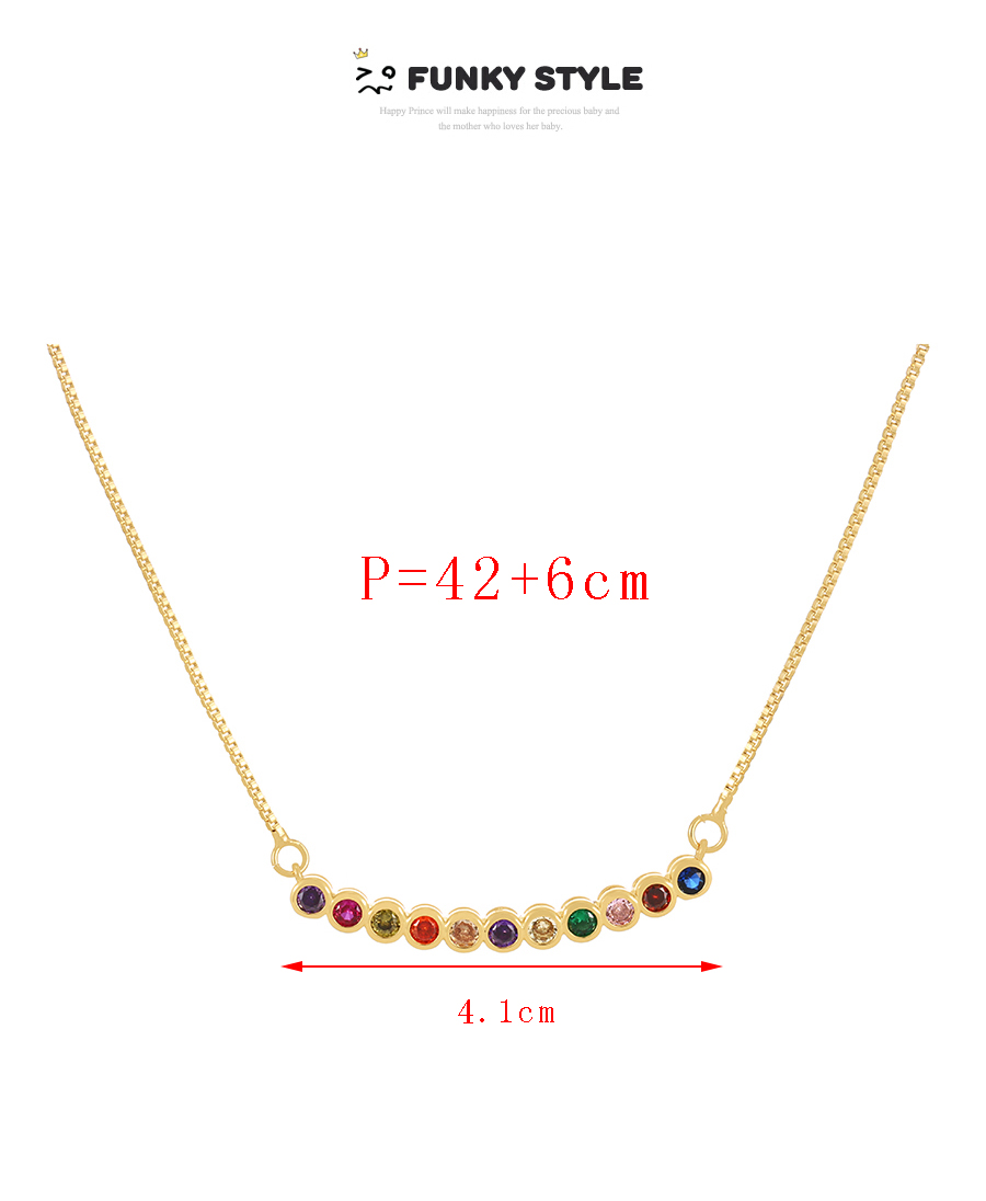Fashion Color-4 Bronze 9 Zircon Round Pendant Necklace,Necklaces