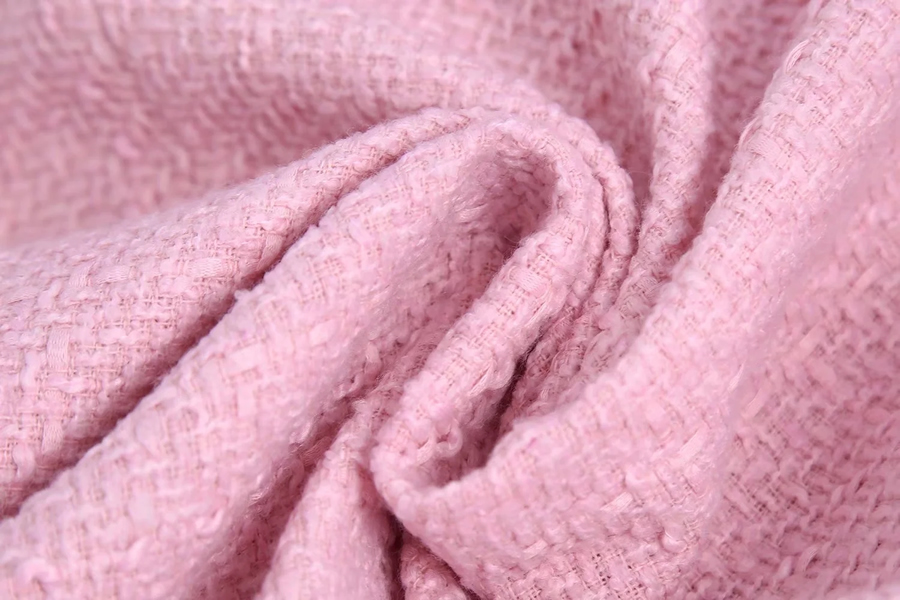 Fashion Pink Textured Blazer,Coat-Jacket