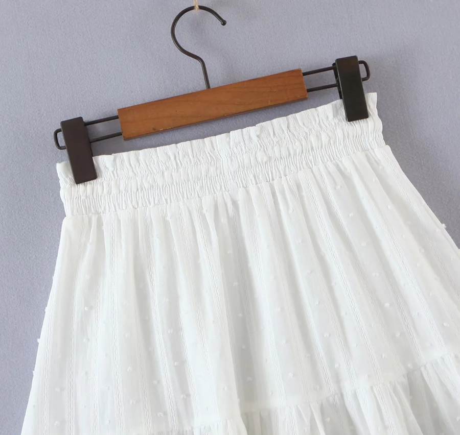 Fashion White Cotton Lace Suspender Skirt Suit,Tank Tops & Camis