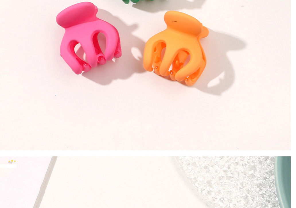 Fashion 3cm Pumpkin Grab - Frosted Fruit Green Plastic Frosted Pumpkin Grabber,Hair Claws