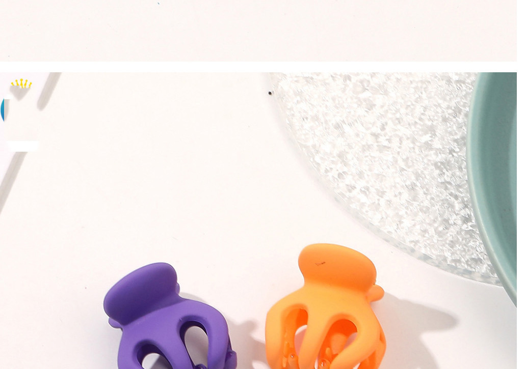 Fashion 3cm Pumpkin Grab - Frosted Purple Plastic Frosted Pumpkin Grabber,Hair Claws