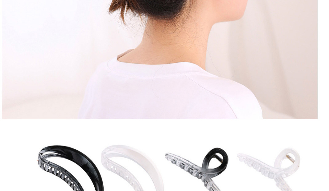 Fashion Gradient White Grab Clip-8.5cm Butterfly Plastic Gradient Gripper,Hair Claws