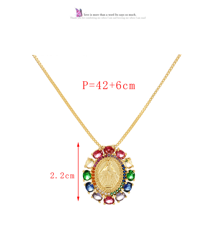 Fashion Color-3 Bronze Zircon Drop Crown Pendant Necklace,Necklaces