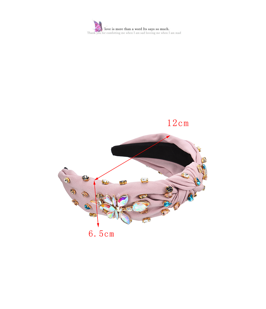Fashion Cream Color Fabric Alloy Diamond Inlaid Water Drop Knotted Headband (6.5cm),Head Band