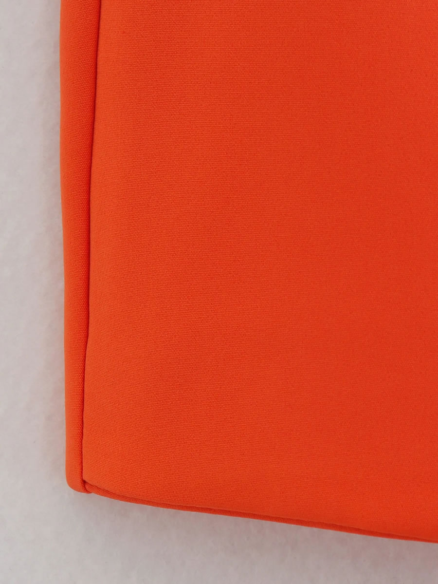 Fashion Orange Solid Color Asymmetric Culottes,Skirts