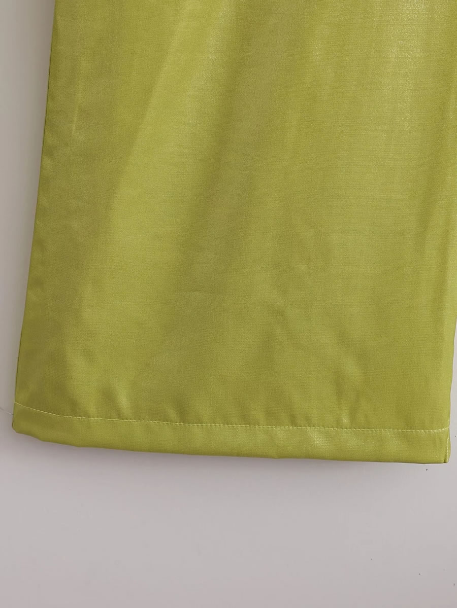 Fashion Green Solid Color Wrap Chest Cutout Jumpsuit,Pants