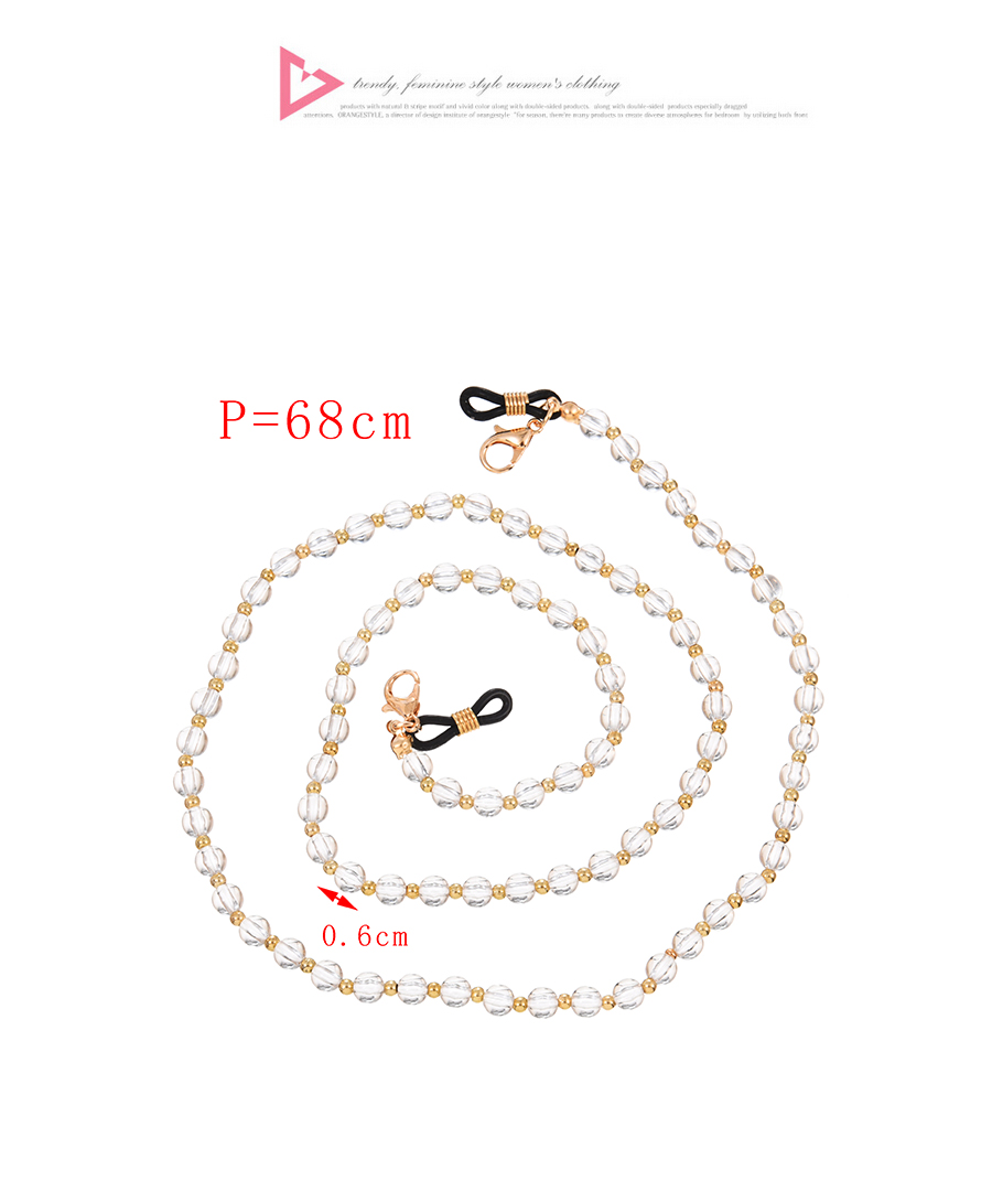 Fashion Gold Alloy Resin Beaded Glasses Accessories,Sunglasses Chain