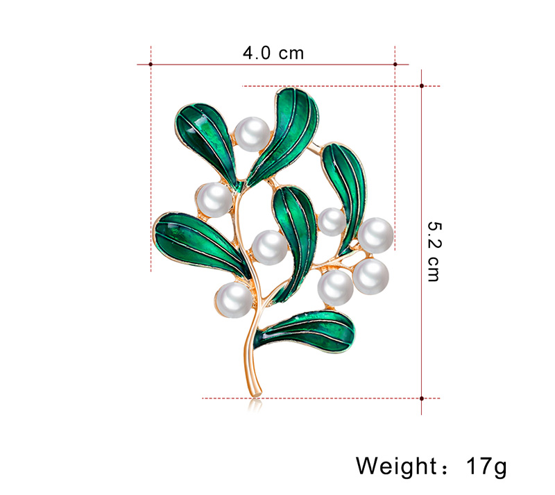 Fashion Color Alloy Set Pearl Branch Brooch,Korean Brooches