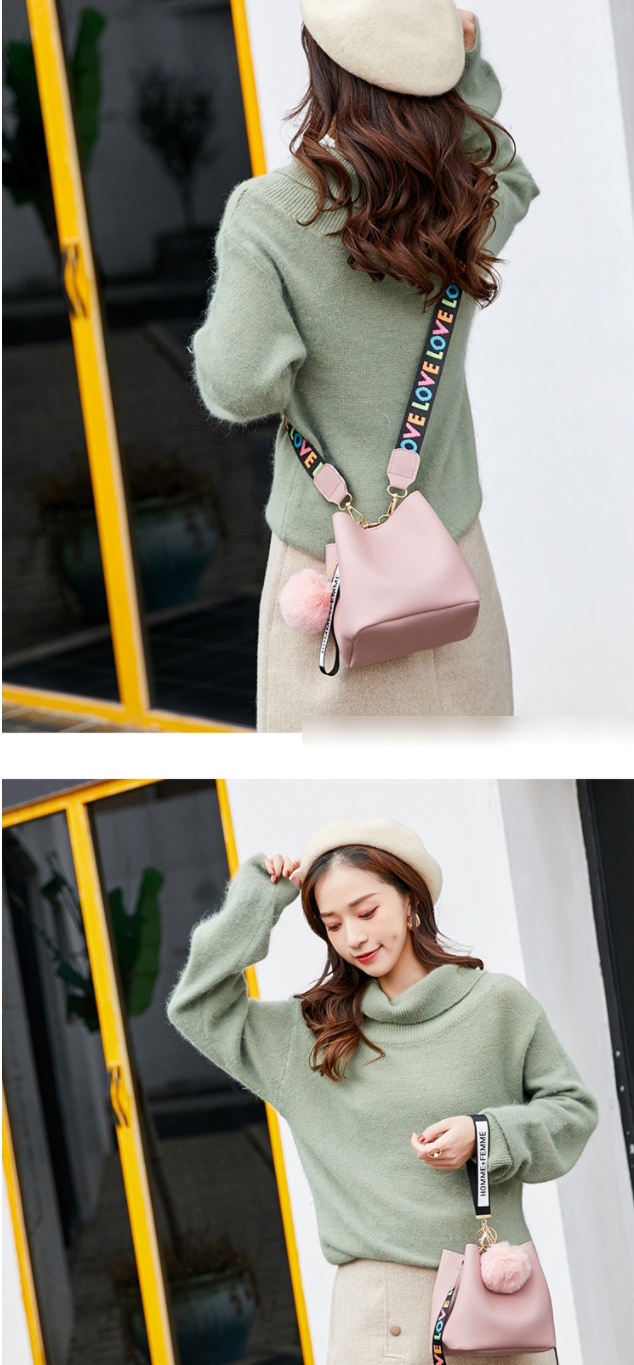 Fashion Pink Pu Large Capacity Printed Shoulder Strap Crossbody Bag,Shoulder bags