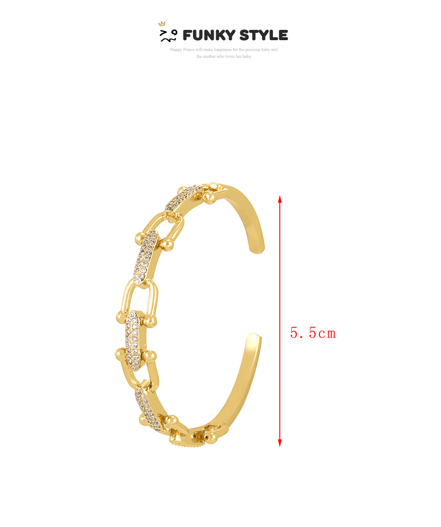 Fashion Silver Copper Zircon Geometric Bracelet,Bracelets