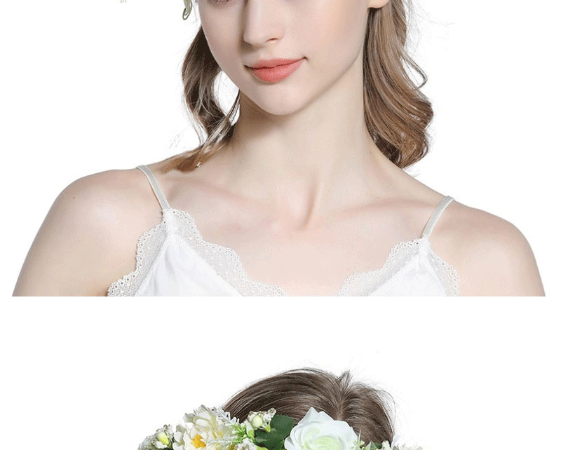 Fashion White Simulation Fabric Wreath,Head Band