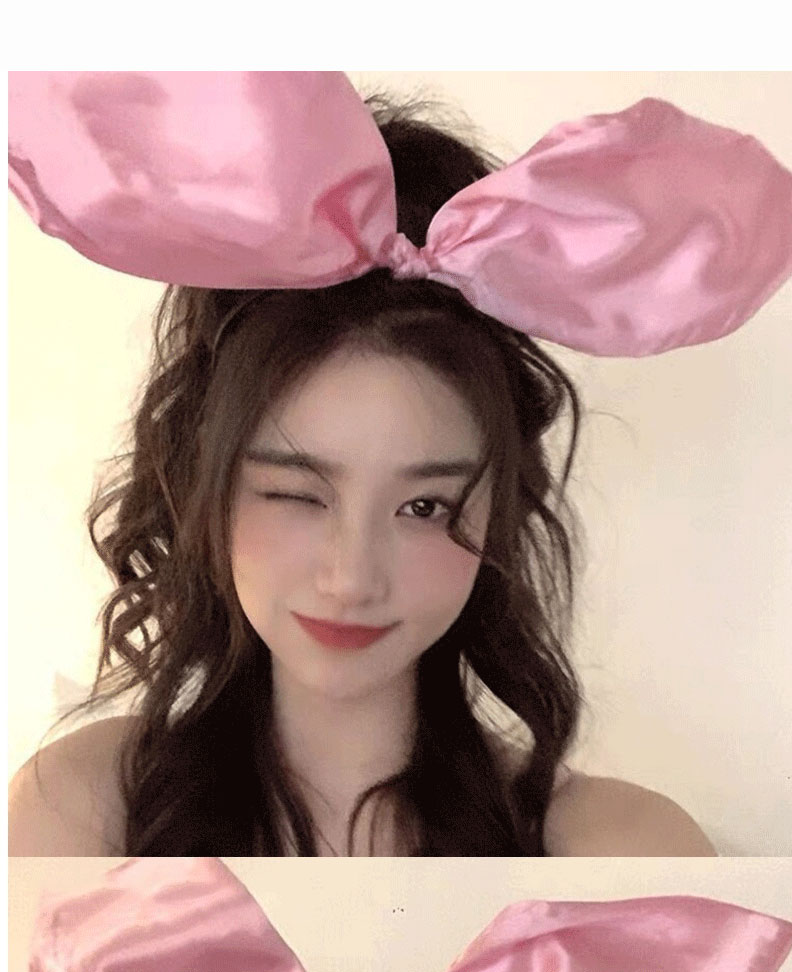 Fashion Pink Fabric Three-dimensional Rabbit Ears Headband,Head Band