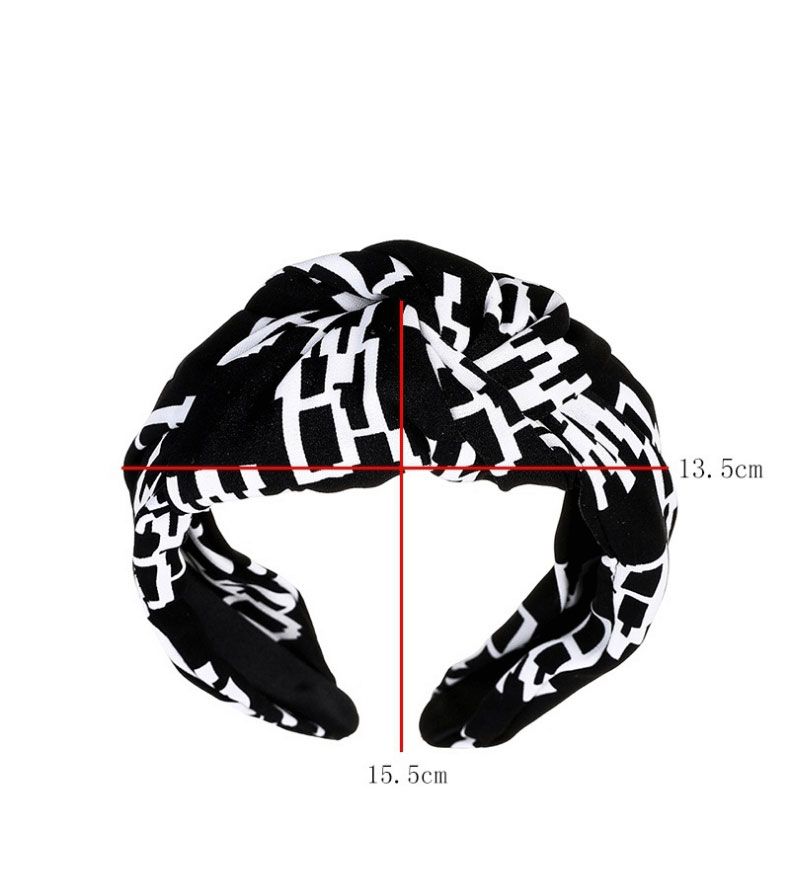 Fashion Red Fabric Print Knotted Wide-brimmed Headband,Head Band