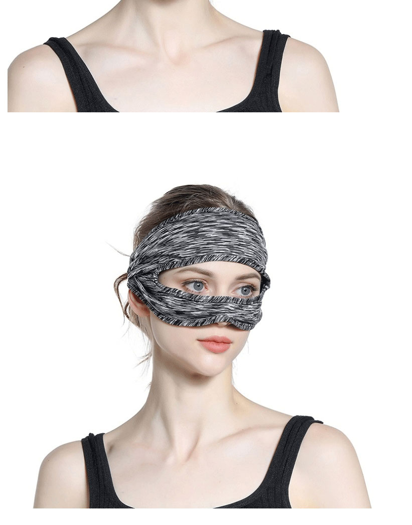 Fashion 2 Black Stretch Sweat-absorbent Non-slip Head-mounted Mask,Household goods