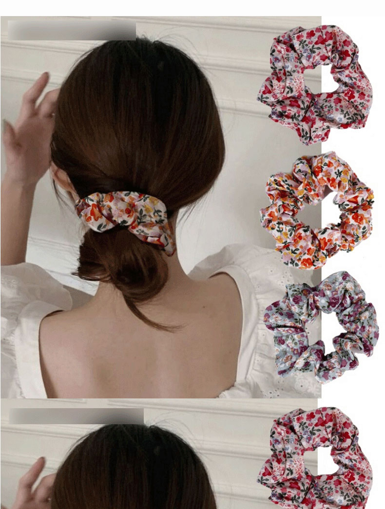 Fashion 4 Orange Chiffon Floral Pleated Headband,Hair Ring