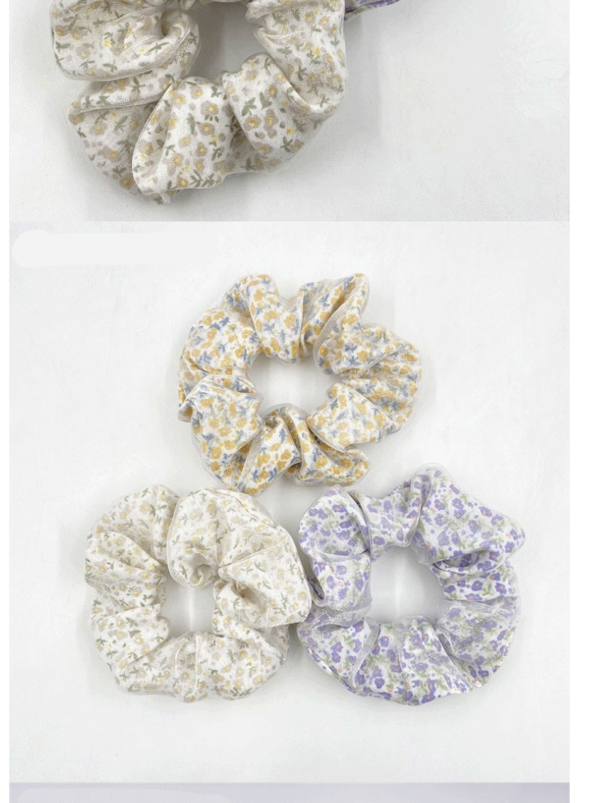 Fashion Purple Fabric Print Crinkle Headband,Hair Ring