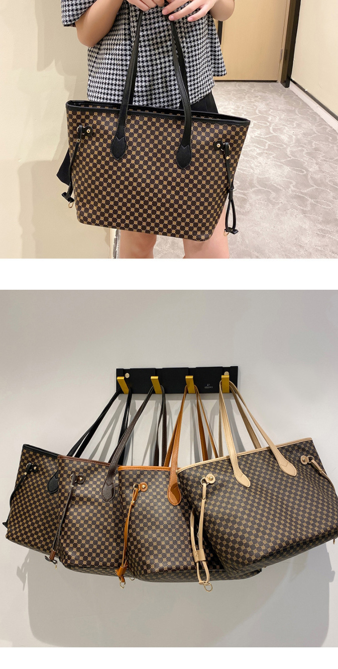 Fashion Black Pu Print Large Capacity Shoulder Bag,Messenger bags