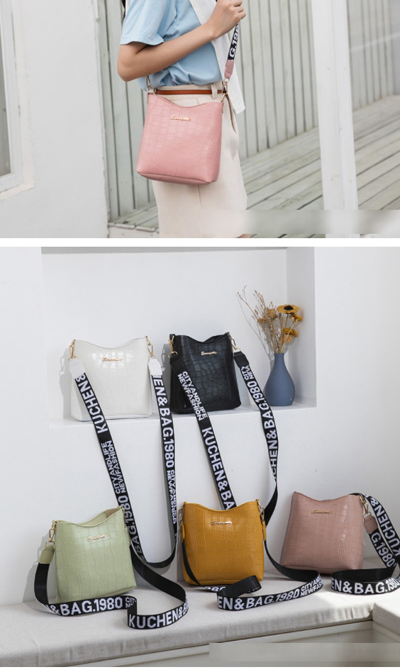Fashion White Pu Geometric Texture Letter Logo Large Capacity Crossbody Bag,Shoulder bags