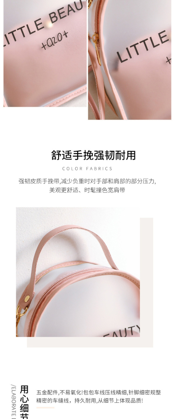 Fashion Pink Pvc Letter Transparent Large Capacity Backpack,Backpack