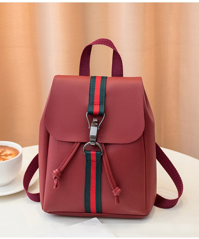 Fashion Red Pu Large Capacity Backpack,Backpack