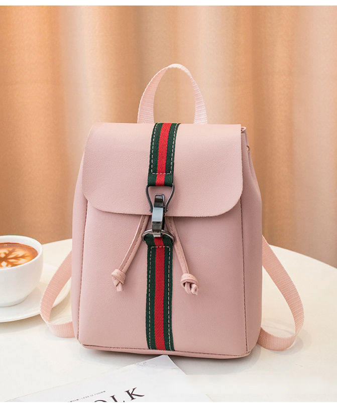Fashion Pink Pu Large Capacity Backpack,Backpack