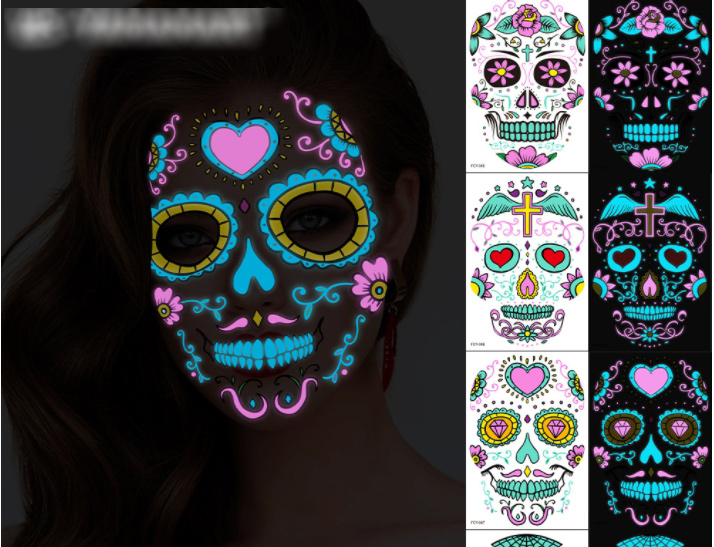 Fashion Fcy-005 Halloween Two-color Luminous Tattoo Stickers,Stickers/Tape
