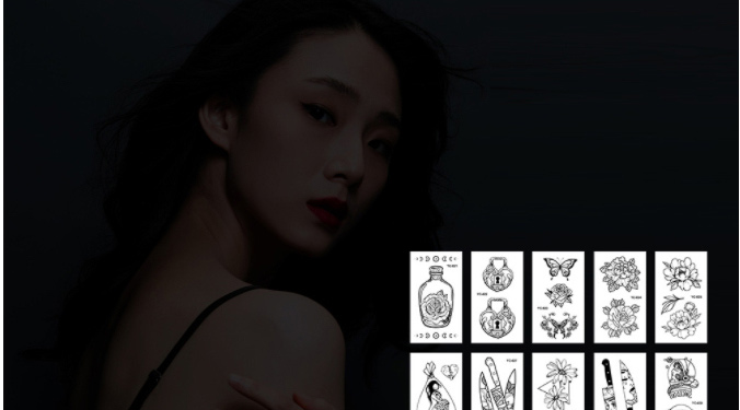 Fashion Noctilucent Blue Yc021-040 Combination Set Is Specially Shot The Total Number Of Shots Placed In The Order Note The Combination Method Otherwise It Will Be Shipped Randomly Water Transfer Luminous Tattoo Stickers,Stickers/Tape