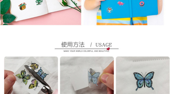 Fashion L Series Assembly Special Shooting According To The Multiple Of 16 Can Be Photographed Cartoon Pvc Cloth Printing Transfer Sticker,Stickers/Tape