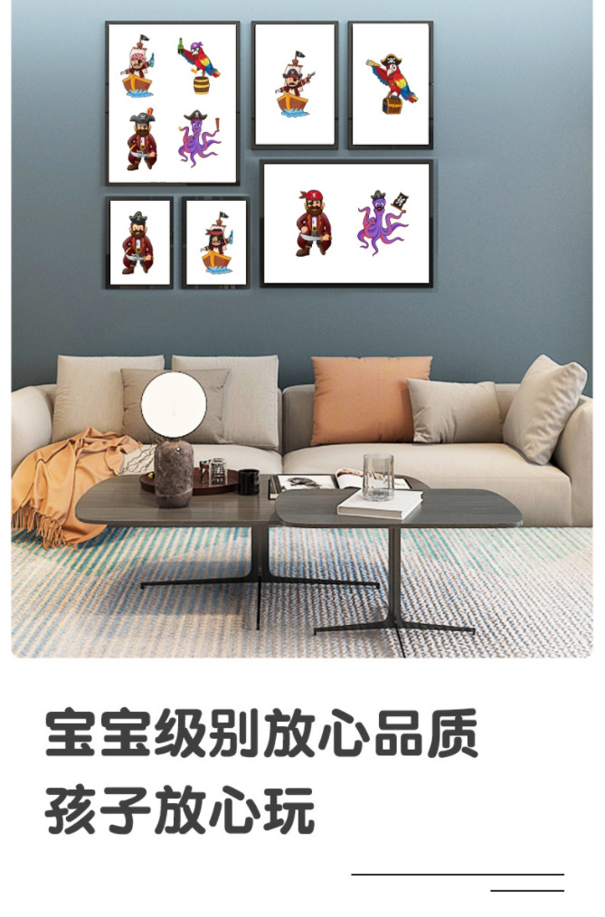 Fashion Sy Pirate Suit Cartoon Pirate Diy Paper Wall Sticker,Stickers/Tape