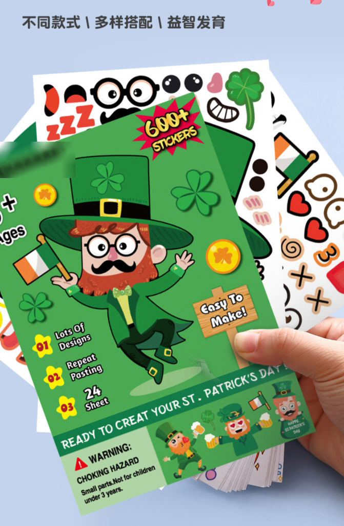 Fashion Sy Irish Festival Stickers Kids Cartoon Stickers,Stickers/Tape
