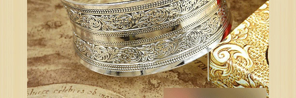 Fashion Silver Alloy Carved Geometric Open Bracelet,Fashion Bangles