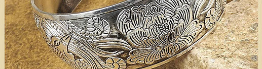 Fashion Silver Alloy Carved Open Bracelet,Fashion Bangles