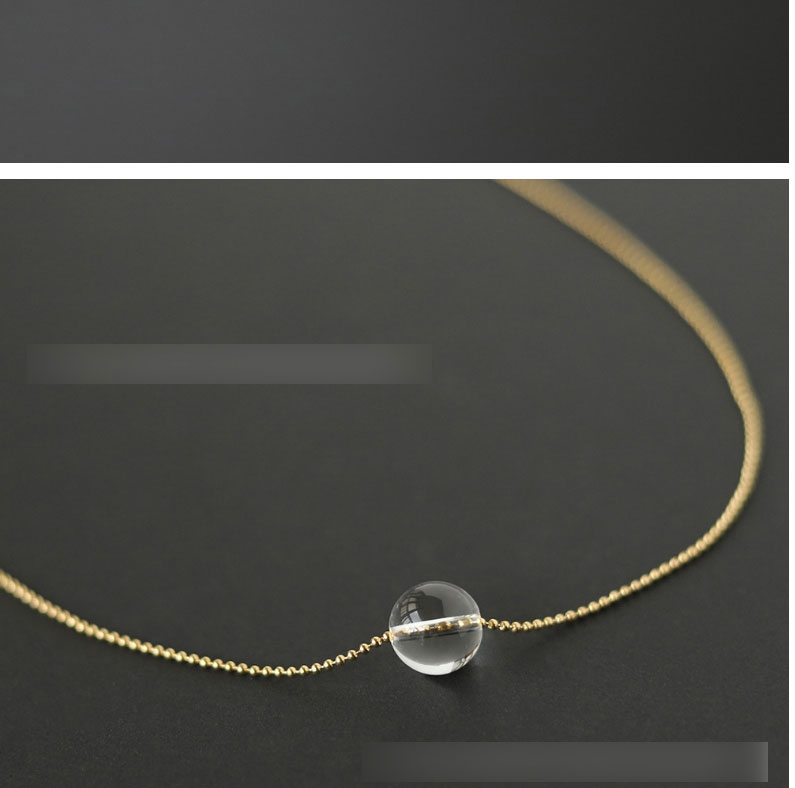 Fashion Gold Titanium Steel Gold Plated Ball Necklace,Necklaces