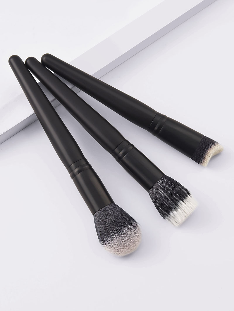 Fashion Black 3 Multifunctional Makeup Brush Set,Beauty tools