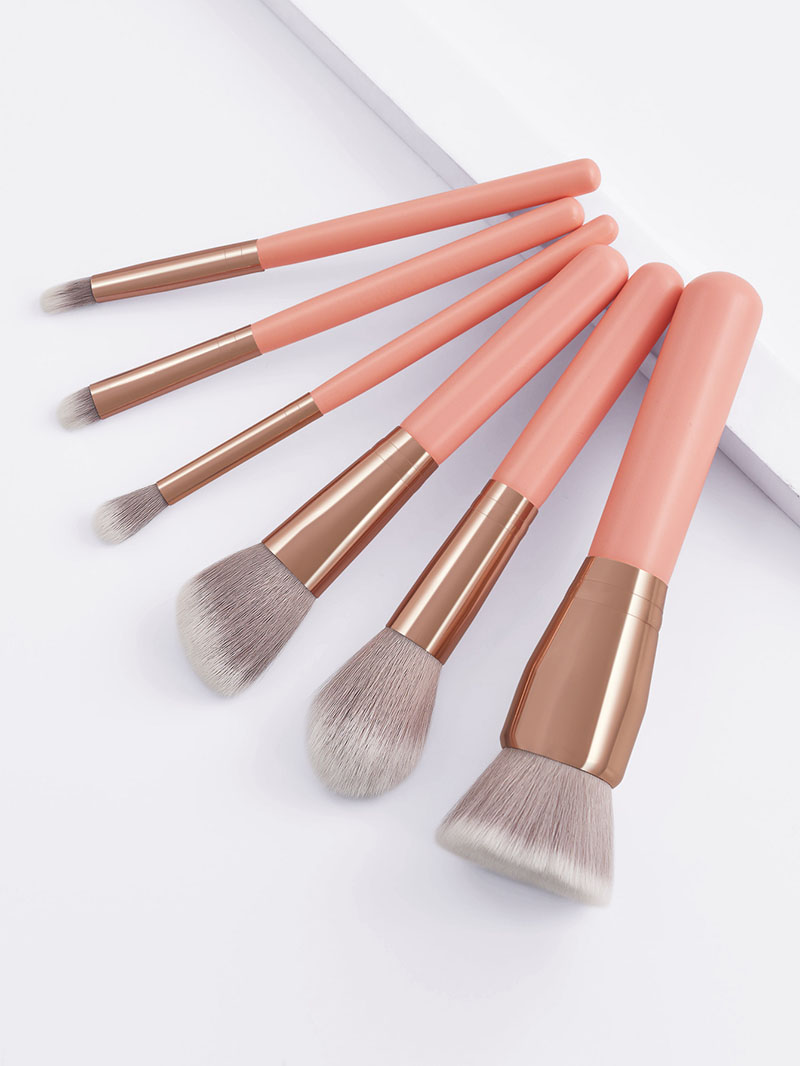 Fashion Pink Set Of 6 Oversized Pink Makeup Brushes,Beauty tools