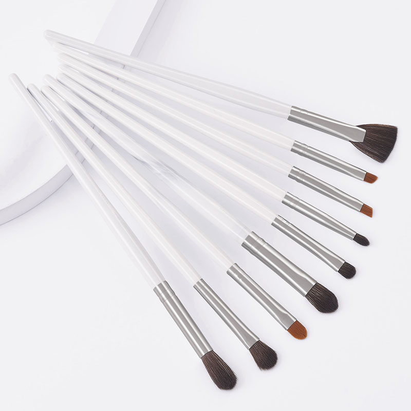 Fashion White Set Of 9 White Quality Eye Makeup Brushes,Beauty tools